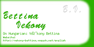 bettina vekony business card